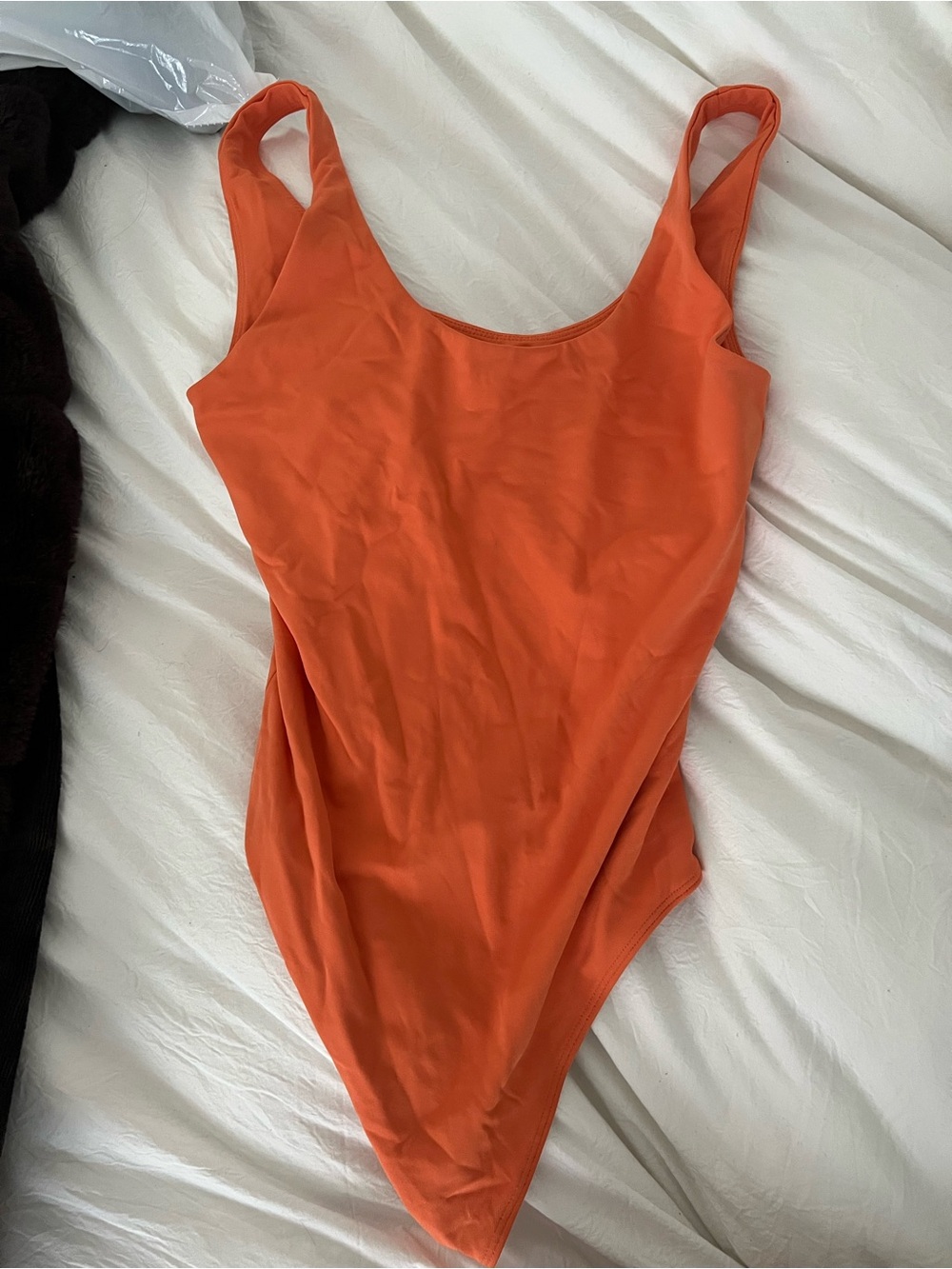 Orange One-Piece Aritzia Bodysuit